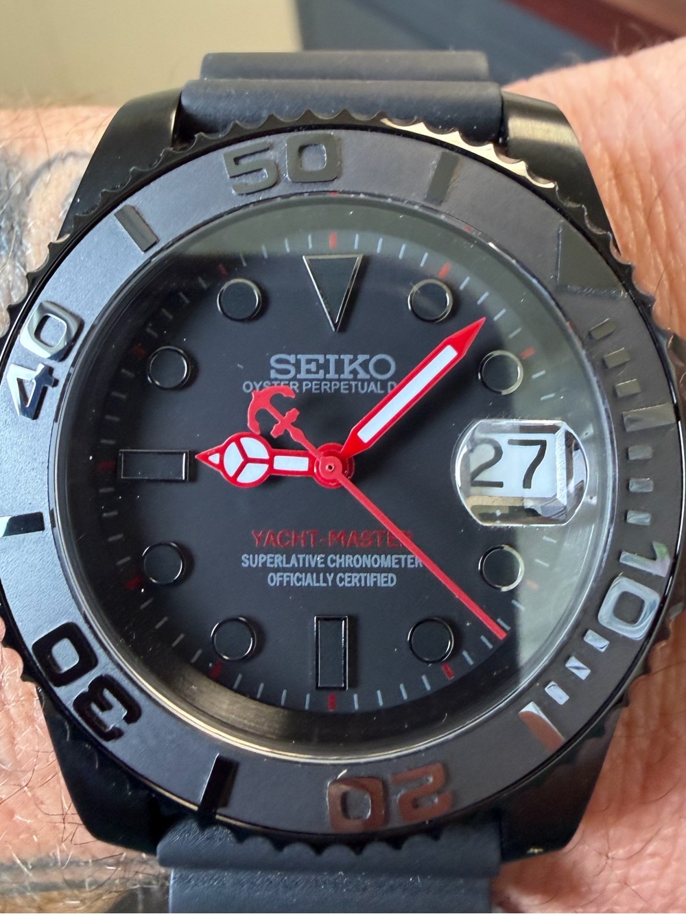 Seiko Mod Auto NH35 40mm with anchor second hand